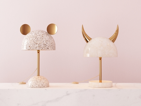 Nordic metal marble children table lamp