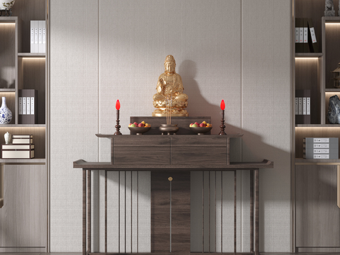 The Case of the New Chinese-style Shrine Cabinet of the Buddhist Temple dedicated to the table