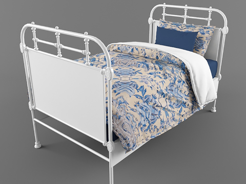 Modern Iron Bed Single Bed Free