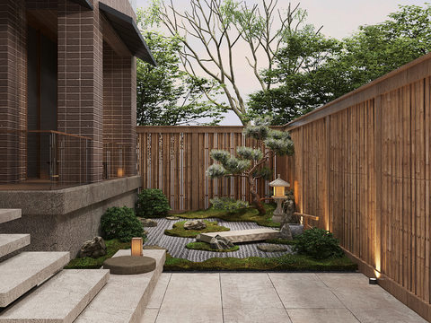 Japanese Villa Courtyard Garden