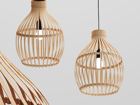 Modern bamboo chandelier