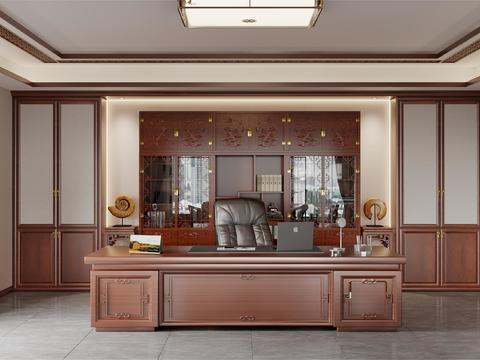 Chinese-style General Manager's Office Chairman's Office Chinese-style Daban Desk