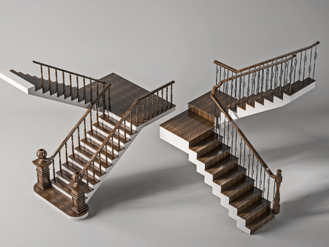 European-style corner staircase