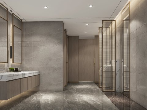 Modern office bathroom