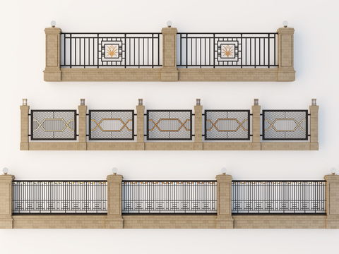 European-style wrought iron fence