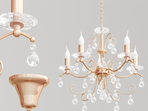 European-style crystal candlestick chandelier