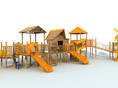 Modern wooden slide children's toys children's facilities