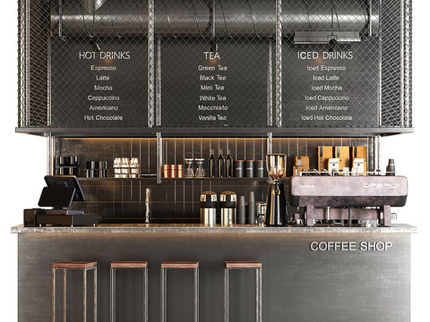 Modern Cafe Bar Counter