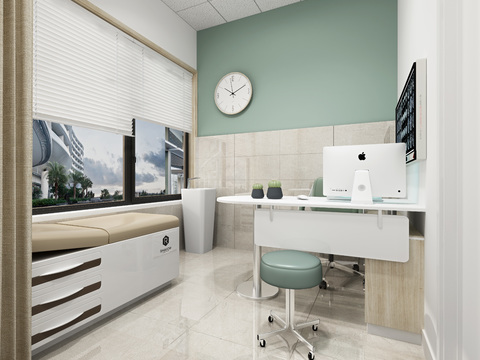 Modern hospital consulting room