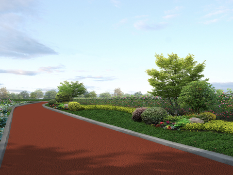 modern park road landscape psd