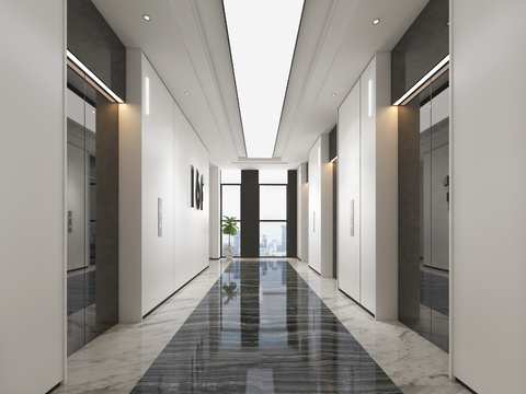 modern elevator hall