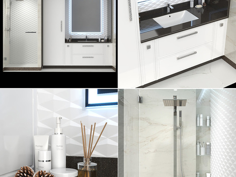 Modern Shower Bathroom Cabinet