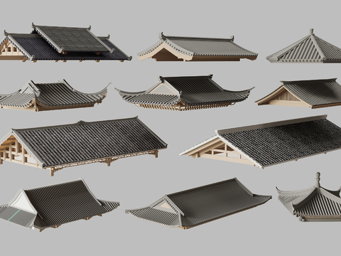 Chinese roof eaves ridge tiles