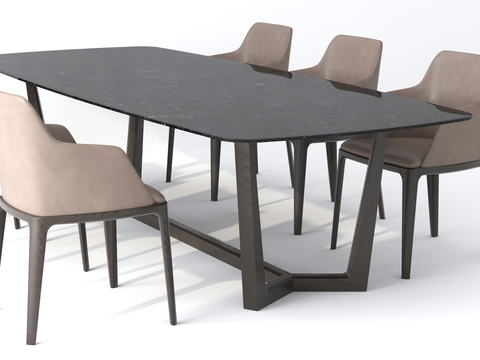 Italian Concorde Modern Simple Dining Table and Chair