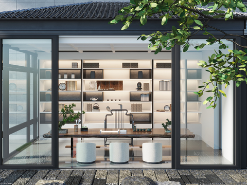 Qiu Deguang Designs Tea Room of Suzhou Renheng Coupler Villa