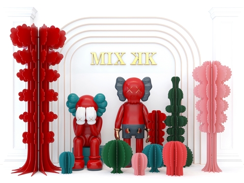 Modern KAWS Decorative Beauty Chen