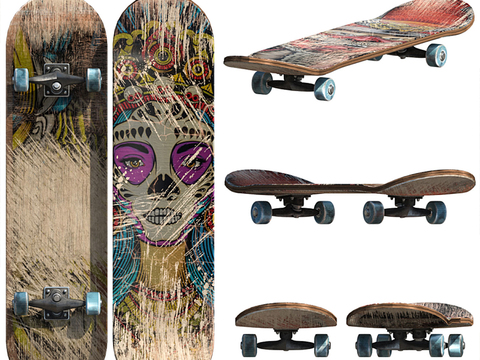 Modern Graffiti Skateboard