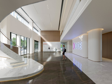 Modern Company Lobby Front Desk