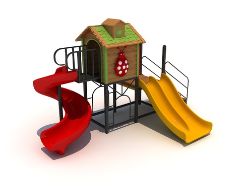 Modern children's slide rides