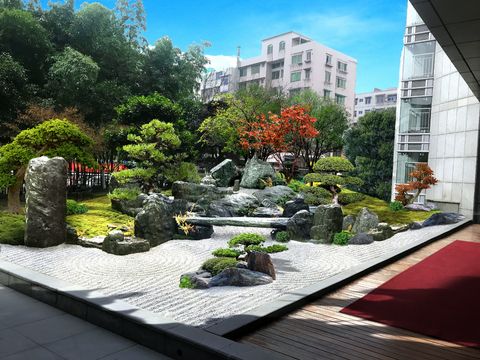 modern courtyard landscaping psd