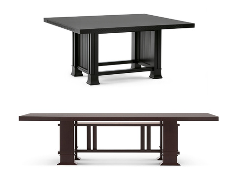 Neo-Chinese Style solid wood table combination