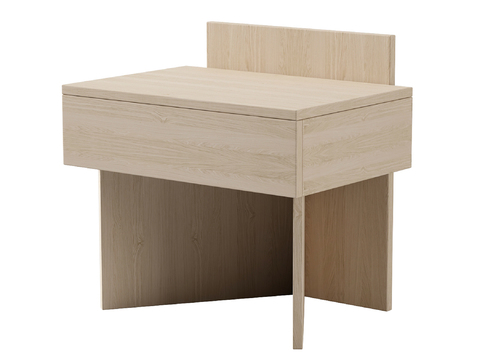 Modern Minimalist Solid Wood Bedside Table Free