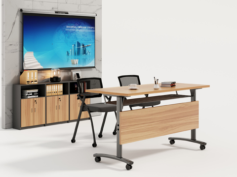 Modern Solid Wood Training Table