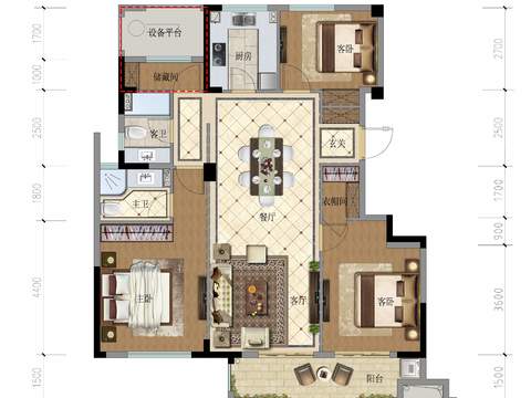 modern floor plan psd