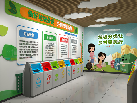 Garbage sorting station