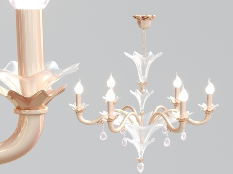 European-style metal candle holder chandelier