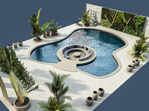 Patio Backyard Garden Pool