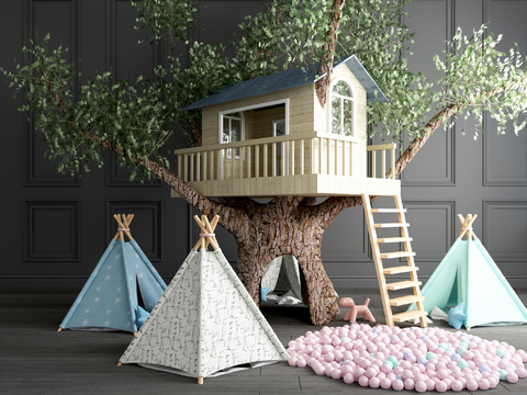 Modern children's tree house tent toy