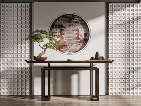 New Chinese-style Duan Jing Tai Hallway Case