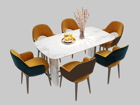 Modern marble dining table and chairs free