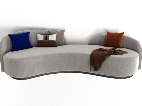 Modern fabric curved sofa free