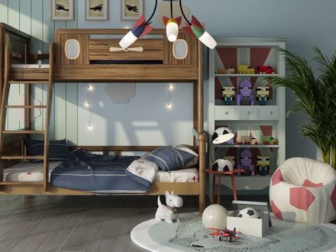 Nordic bunk bed for children