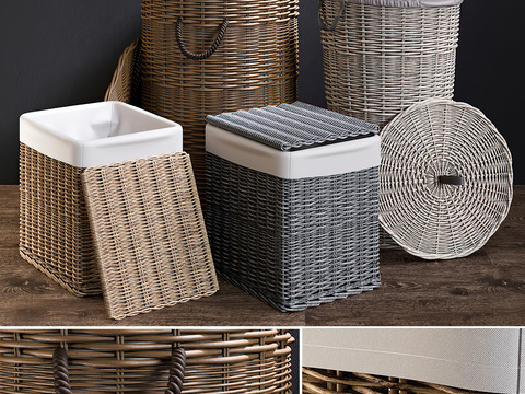 Nordic Rattan Storage Basket