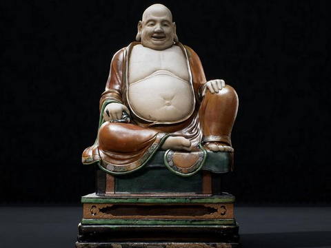 Chinese Maitreya Buddha Sculpture