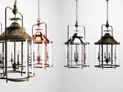 Industrial wind candlestick lamp