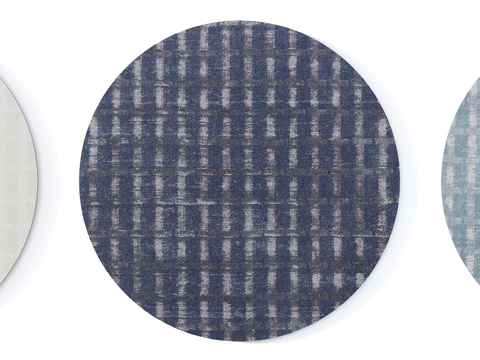 Modern gray blue abstract pattern round carpet combination free