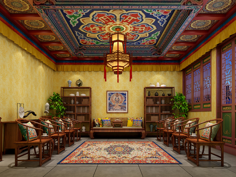 Tibetan-style reception room