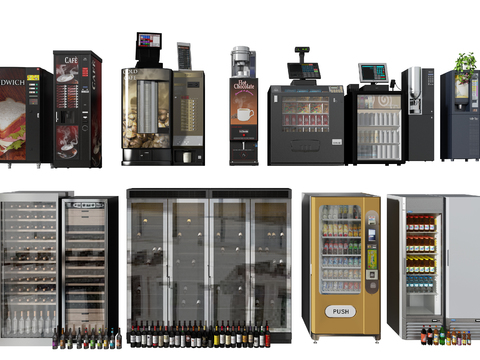 modern freezer refrigerator beverage vending machine