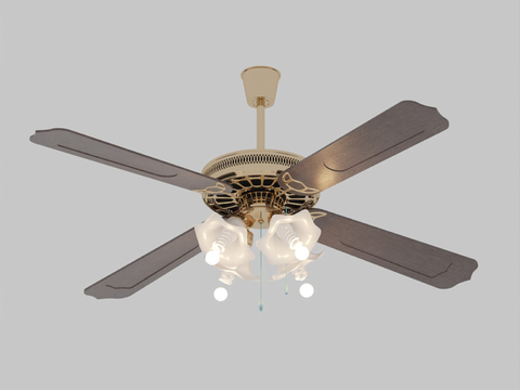 Simple European Affordable Luxury Style Stainless Steel Solid Wood Art Ceiling Fan Light Free