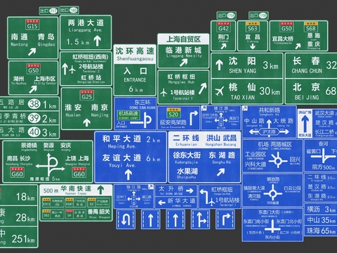 Modern Road Traffic Signs