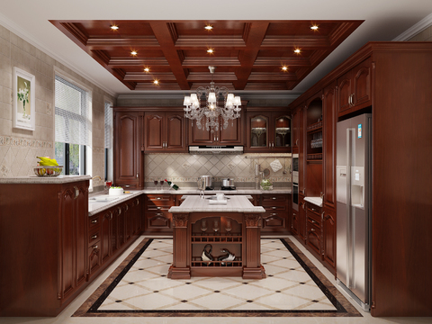 European-style classical kitchen for free