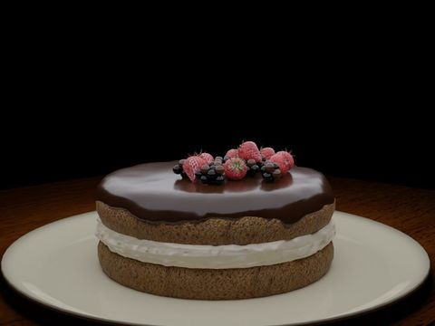 Modern Fruit Chocolate Vanilla Cake Free