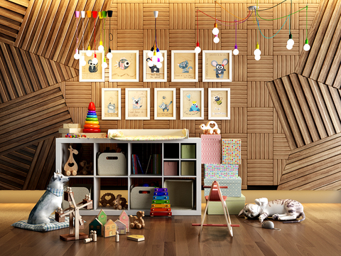 Nordic Children's Toy Storage Cabinet