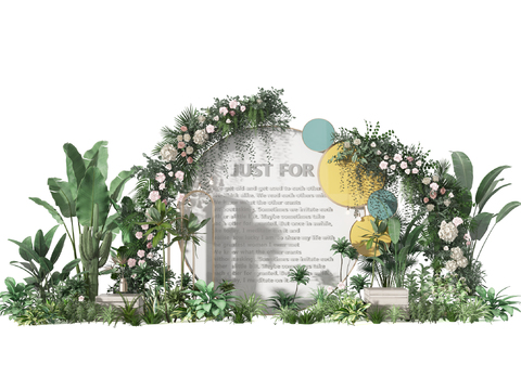 Modern Floriculture Green Plant Wedding Art Display