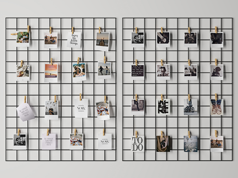 Modern Wood Clip Photo Wall