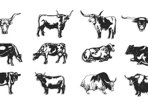 Bull Cow Icon Wall Decoration